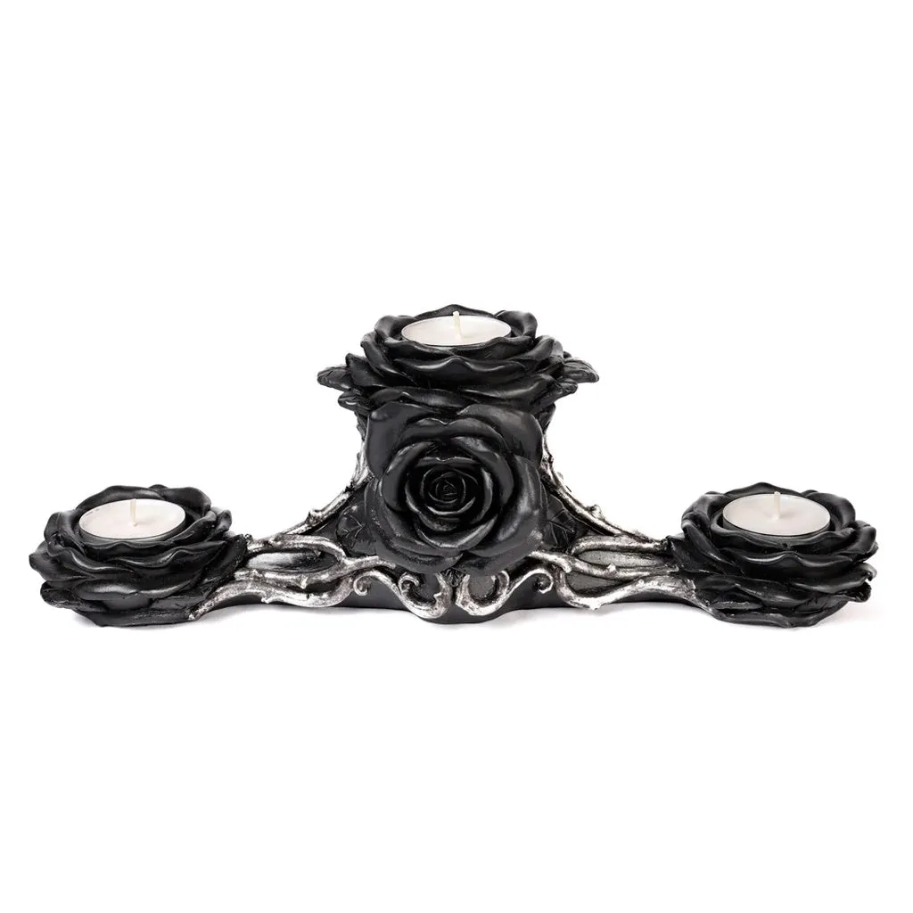 Alchemy Black Rose Triple T-Light Holder