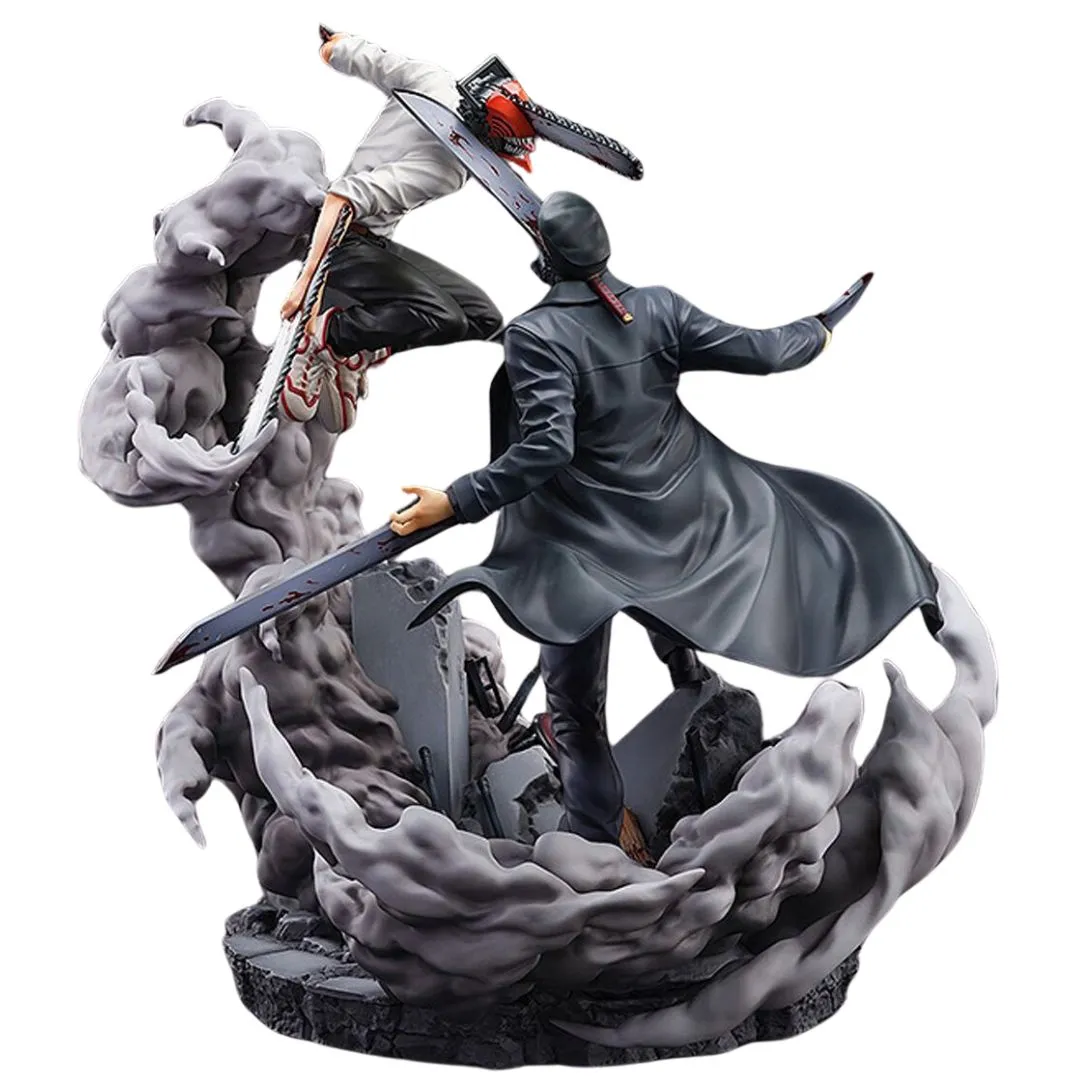 Chainsaw Man vs Samurai Sword Super Station statue by Sega Goods