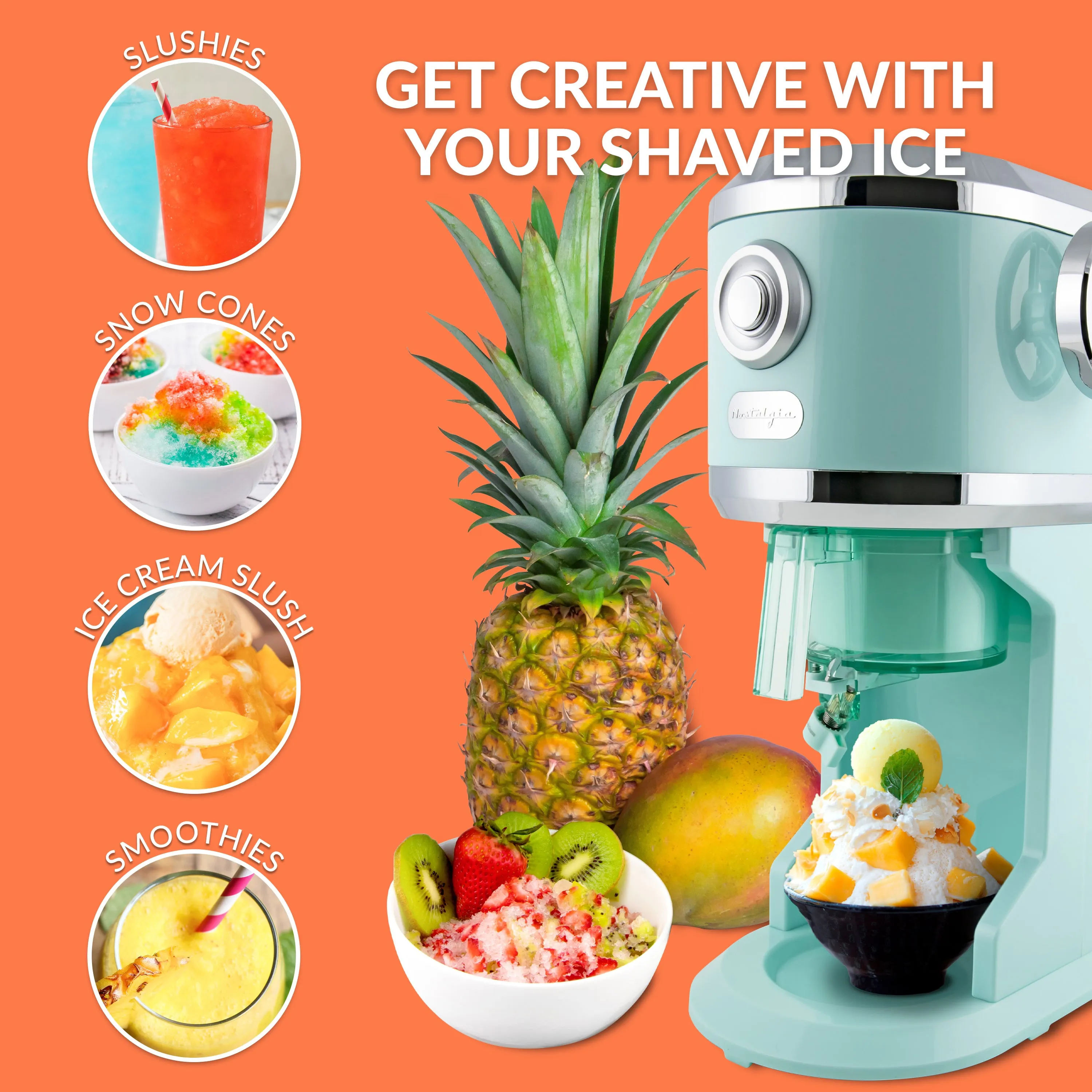 Classic Retro Ice & Frozen Fruit Ice Shaver