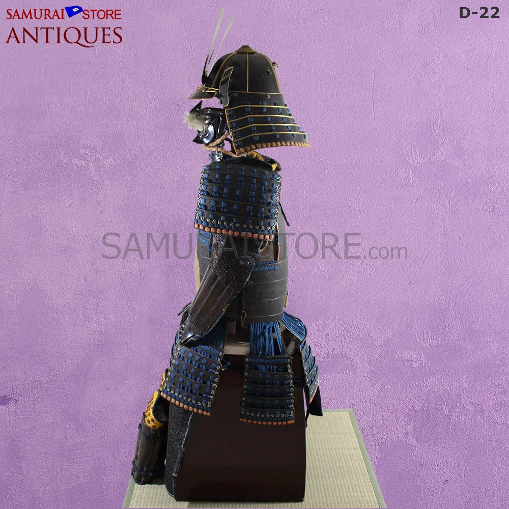 D22 Antique Samurai Armor Dragon Makie w/ Certificate