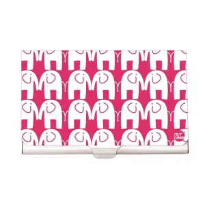 Designer Visiting Card Holder Nutcase - Couple Elecphants