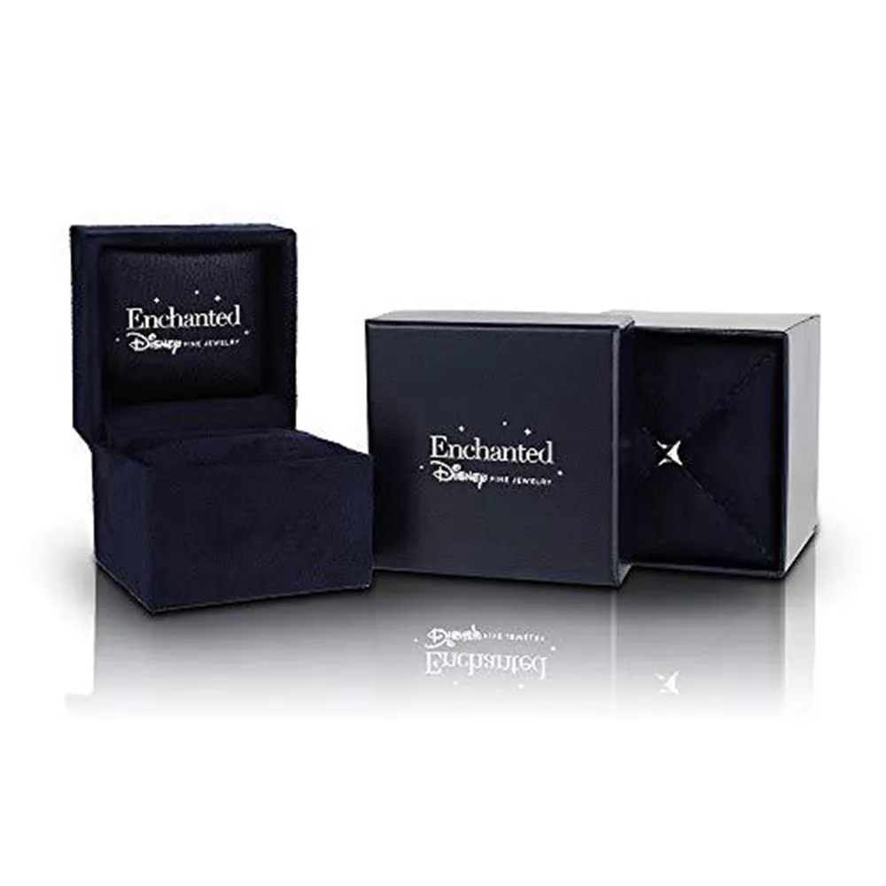 Enchanted Disney Fine Jewelry Sterling Silver and 10K Rose Gold with 3/8cttw Diamonds Elsa Snowflake Ring.