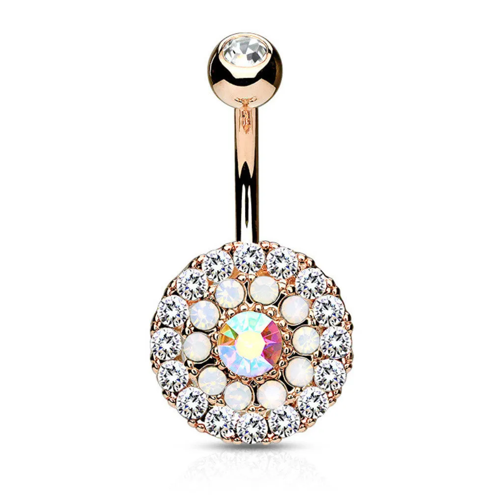 Juliet's Rose Gold Triple Tiered Belly Button Bar