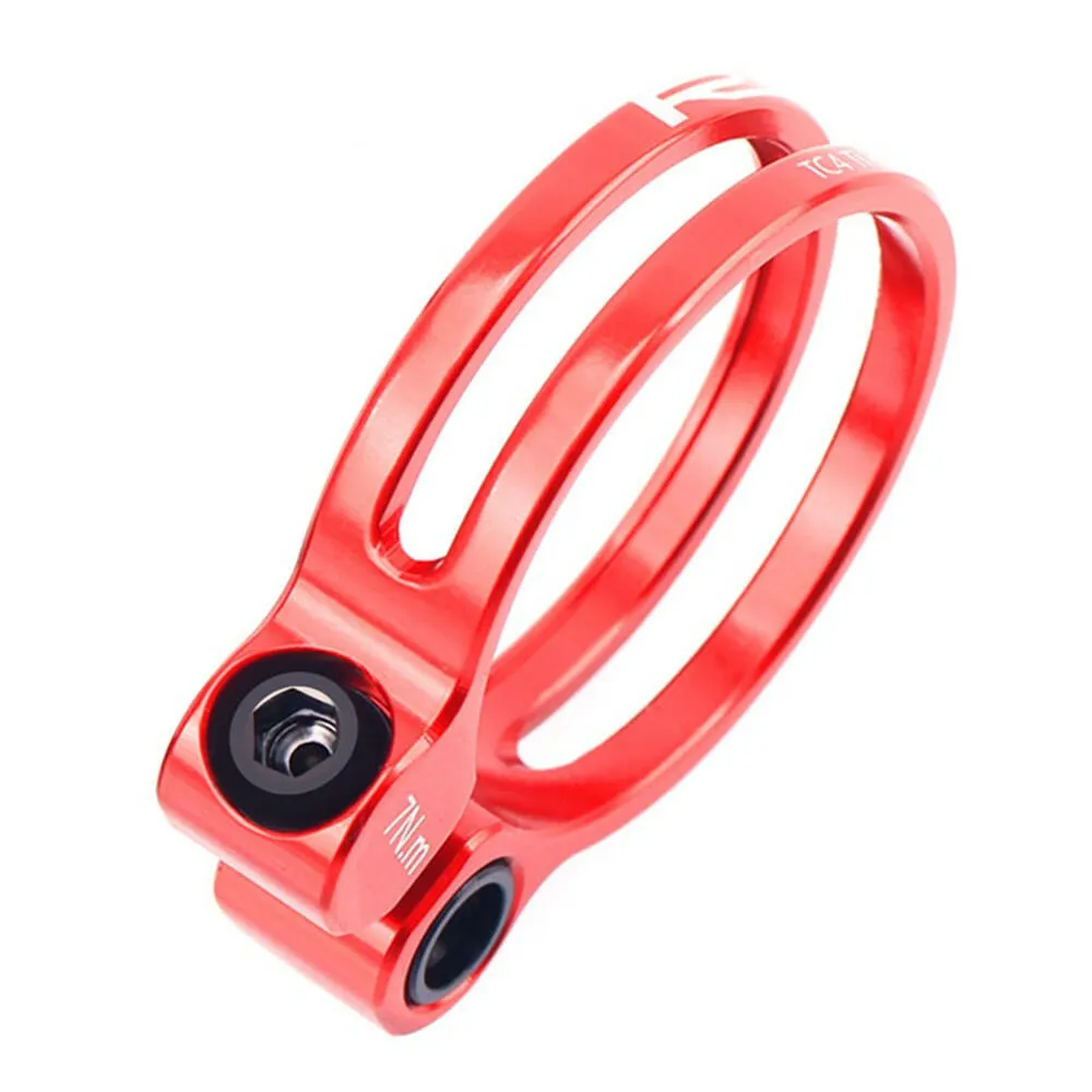 MTB Mountain Road Bicycle Seatpost Seat Tube Clamp Clip with Titanium Bolt